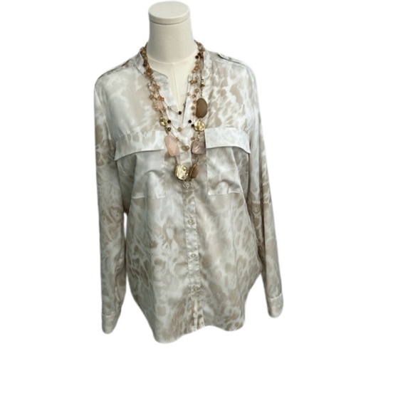 Calvin Klein Animal print Blouse - Picture 3 of 11